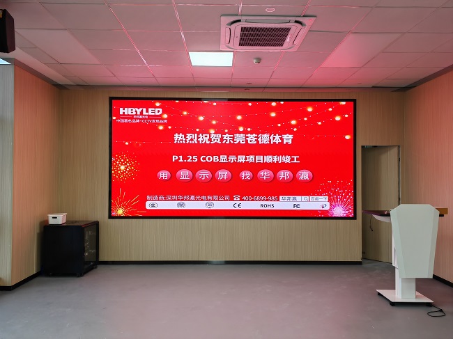 華邦瀛P1.25COB顯示屏項目實(shí)拍圖